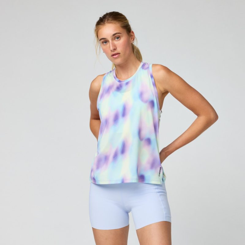 Women's Dash Tank Printed - Brooks Running Shoes SA